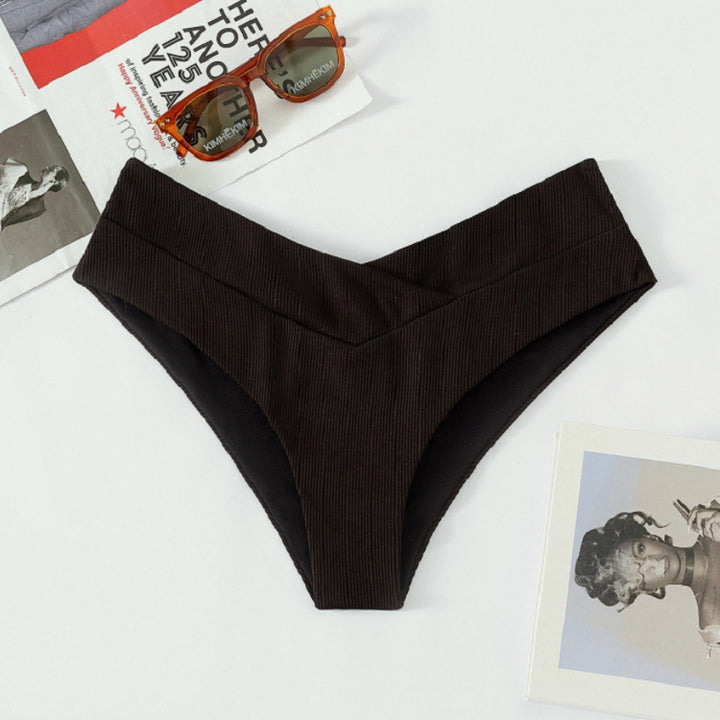 Damen Hochgeschnittene Bikinihose mit V-Ausschnitt Echo Archiv