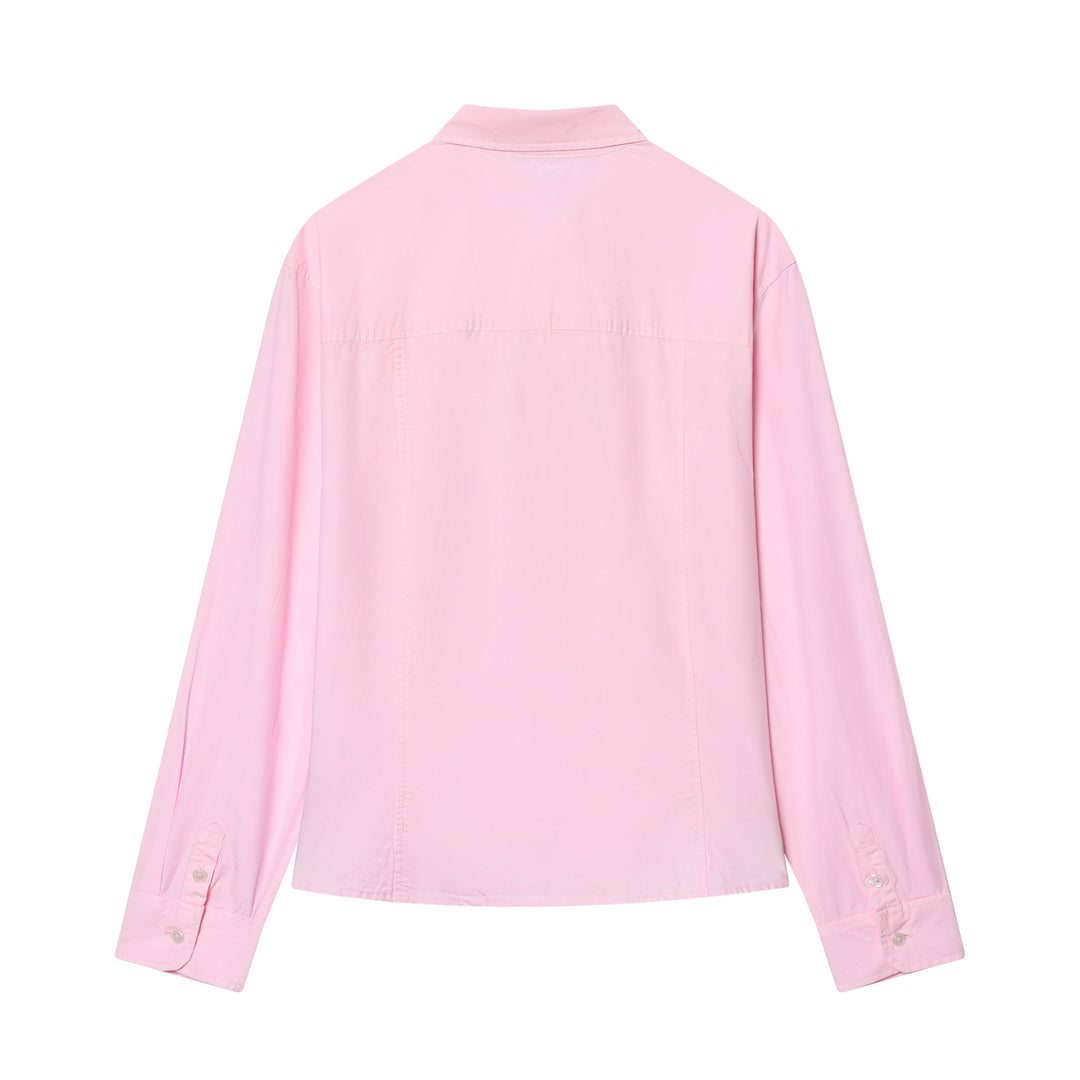 Damen nan oversized Hemdbluse mit Kentkragen, verdeckter Knopfleiste und weitem Drop-Shoulder Echo Archiv
