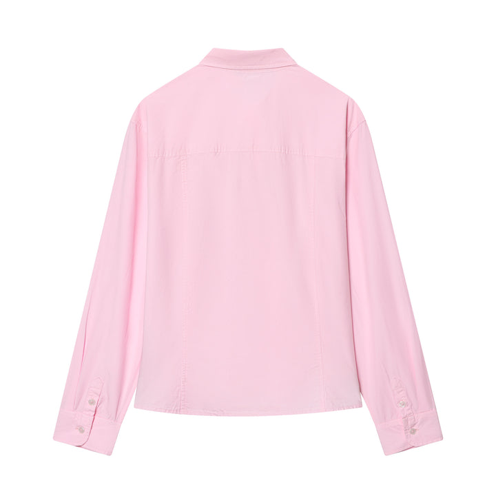 Damen nan oversized Hemdbluse mit Kentkragen, verdeckter Knopfleiste und weitem Drop-Shoulder Echo Archiv