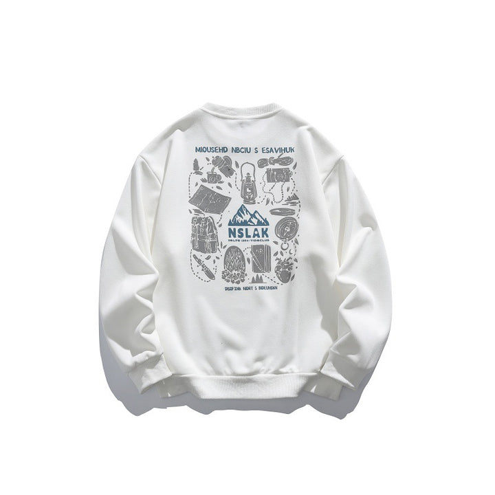 Unisex Lockeres Rundhals-Sweatshirt mit feiner Waffelstruktur Echoarchiv