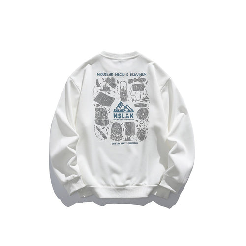 Unisex Lockeres Rundhals-Sweatshirt mit feiner Waffelstruktur Echoarchiv