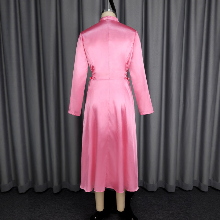 Damen Elegantes Midikleid mit Raffinierter Schleifenbindung Echo Archiv