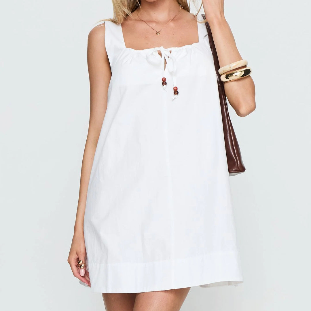 Damen lässiges Sommerkleid mit verstellbarem Schnürdesign und luftiger Silhouette Echo Archiv