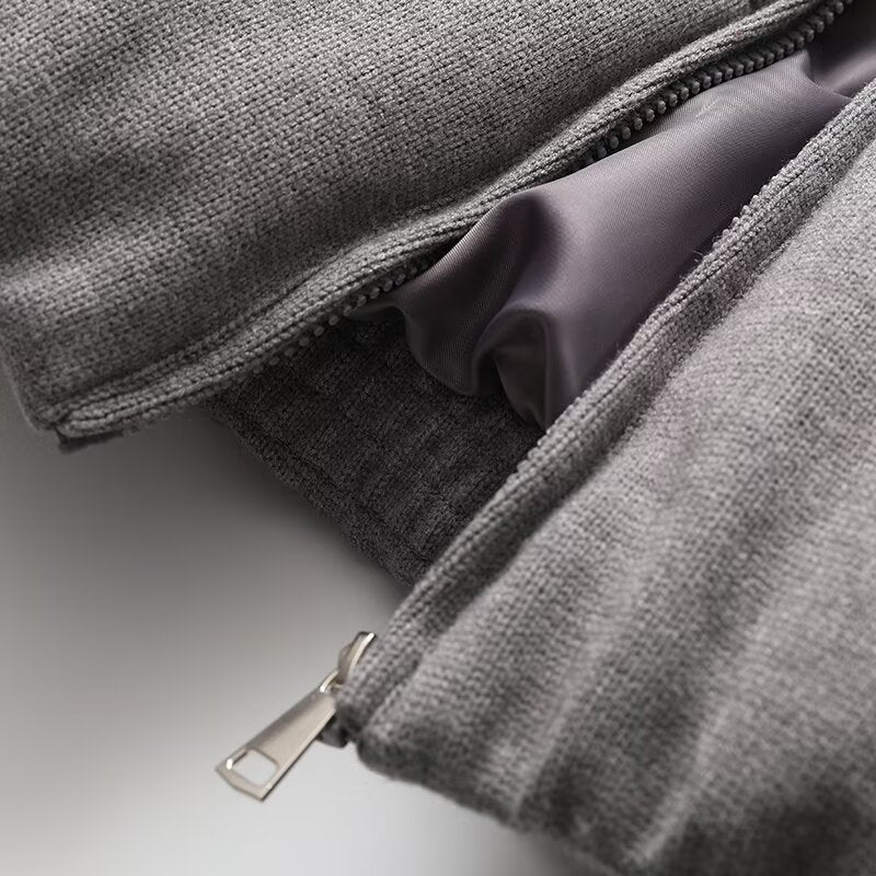 Damen Cropped wattierte Jacke mit Stehkragen und verdecktem Reißverschluss Echoarchiv