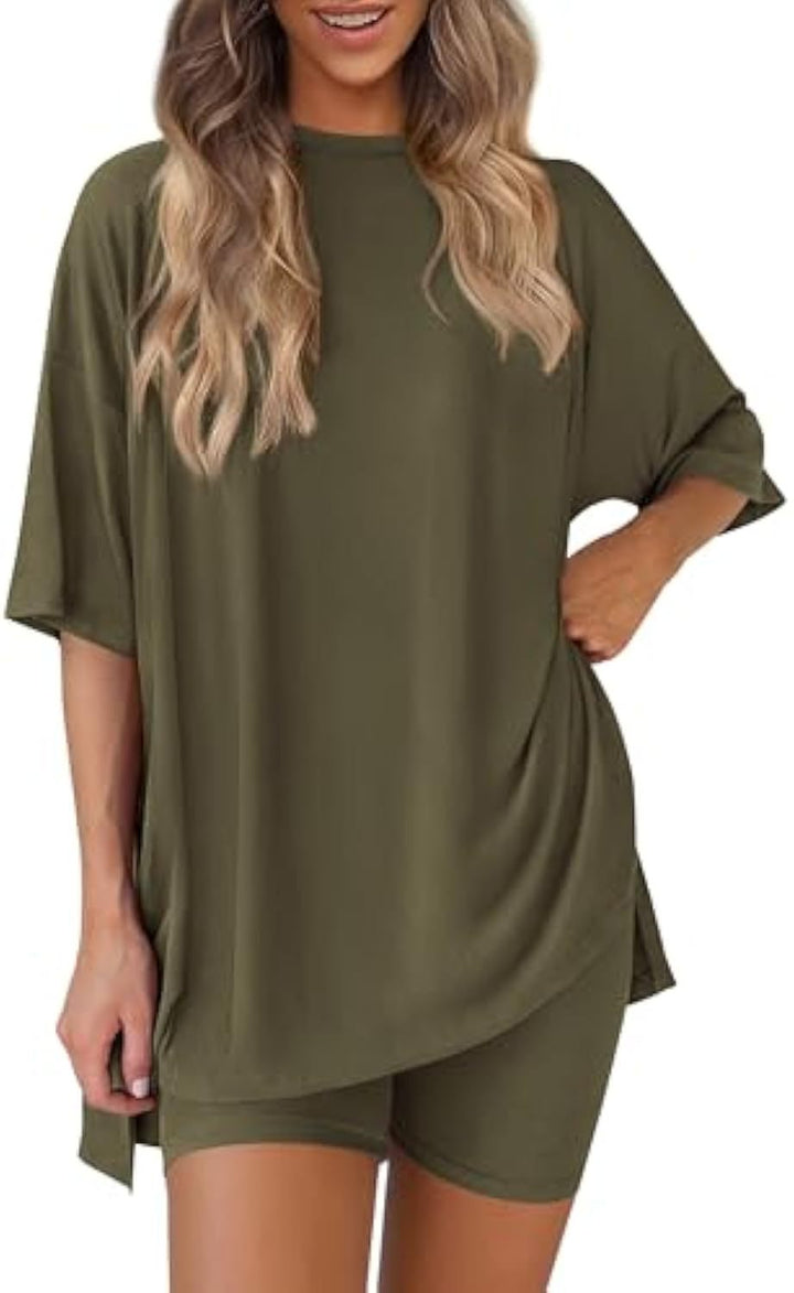 Damen lässiges Sport-T-Shirt mit Shorts im Set Echo Archiv