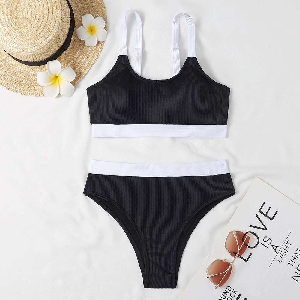 Damen Bikiniset mit raffiniertem Rippdesign und verstellbaren Trägern Echo Archiv