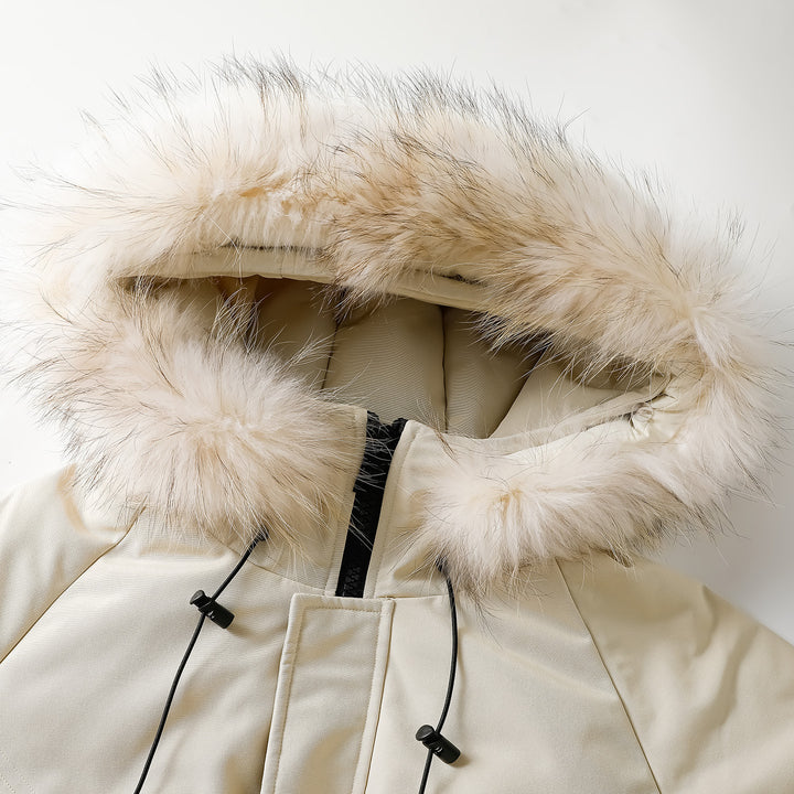 Herren Modische Winterjacke mit abnehmbarem Kunstfellkragen Echoarchiv