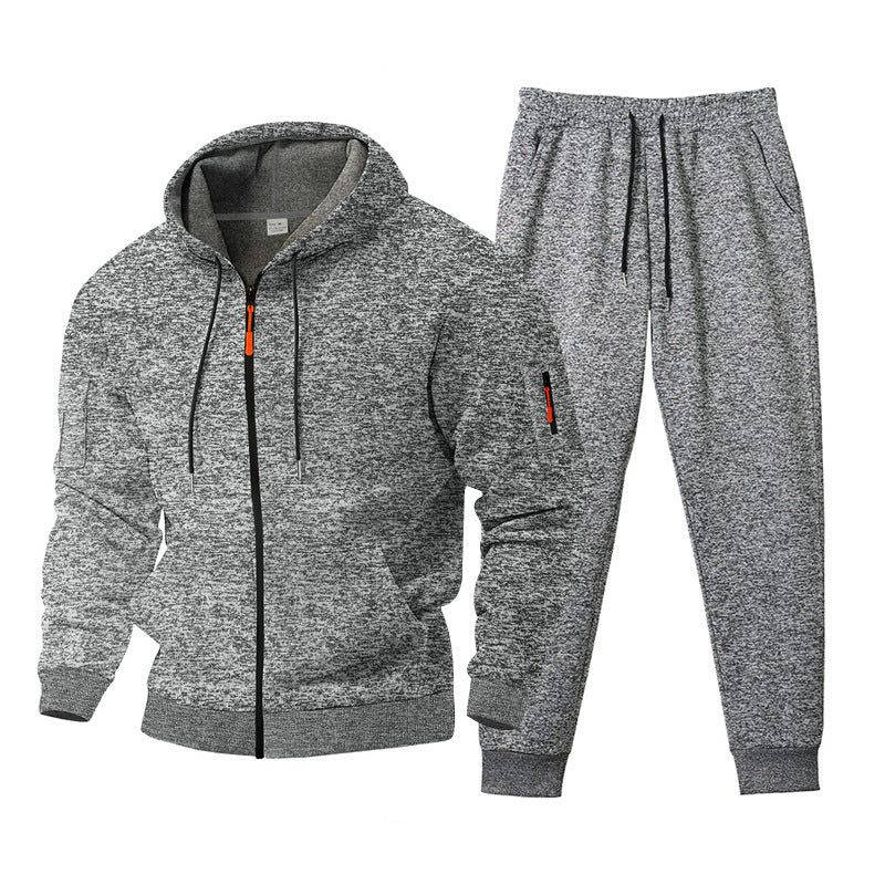 Herren sportives Freizeit-Set mit strukturiertem Hoodie und bequemen Jogginghosen Echoarchiv