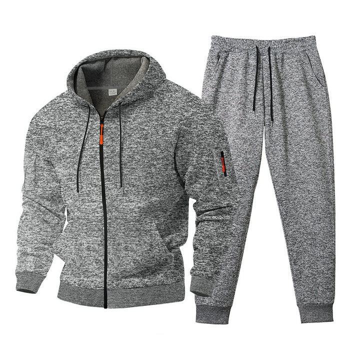 Herren sportives Freizeit-Set mit strukturiertem Hoodie und bequemen Jogginghosen Echoarchiv
