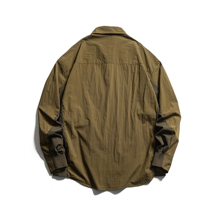 Herren Oversized Hemd mit Brusttasche und Rippbündchen Echoarchiv