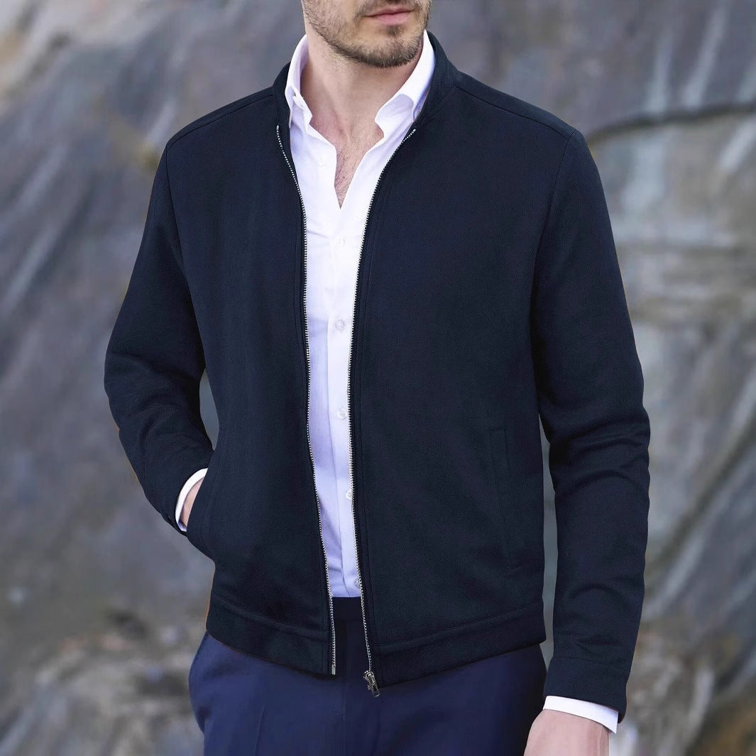 Herren Fleecejacke mit Stehkragen und seitlichen Taschen Echoarchiv