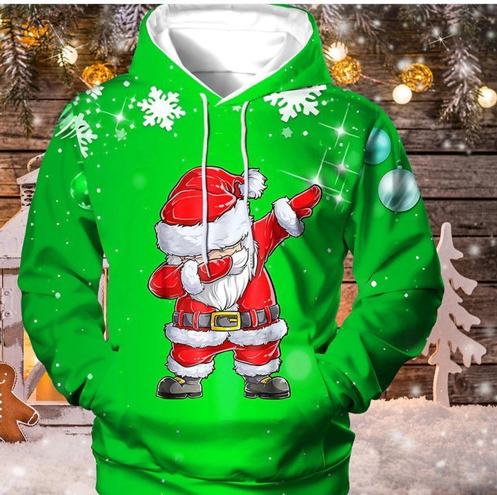 Damen Lustiger Weihnachts-Kapuzenpullover mit Santa-Motiv Echoarchiv