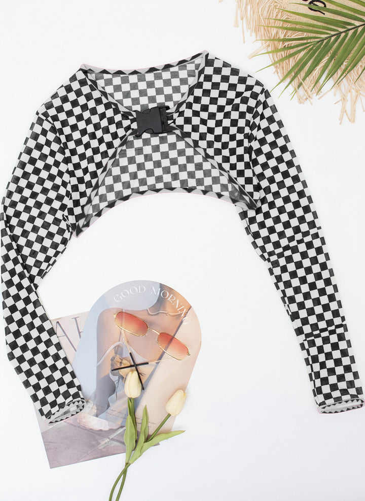 Damen Einteiliger Badeanzug mit innovativen Cut-Outs und längeren Ärmeln Echo Archiv