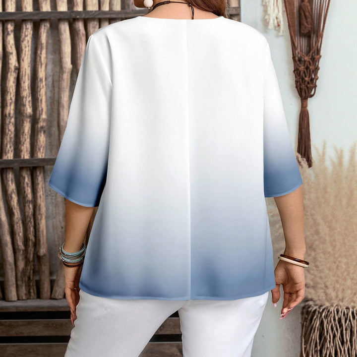 Damen Elegante Bluse mit floralem Design und Knopfleiste Echo Archiv