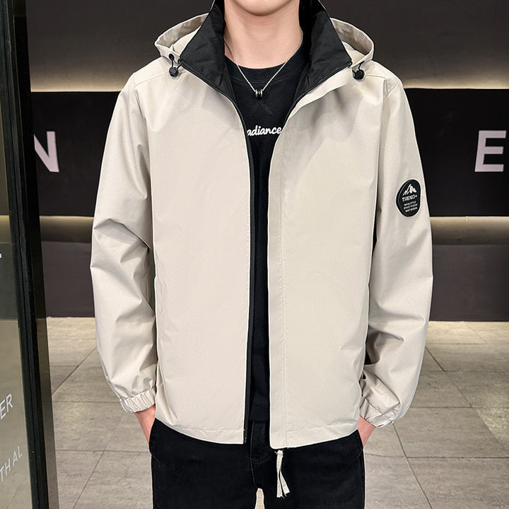 Herren Leichte Übergangsjacke mit verstellbarer Kapuze Echo Archiv