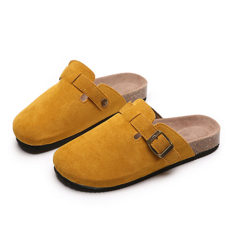 Herren Wildleder Clog mit ergonomischem Kork-Fußbett und verstellbarer Metallschnalle – Tavélo
