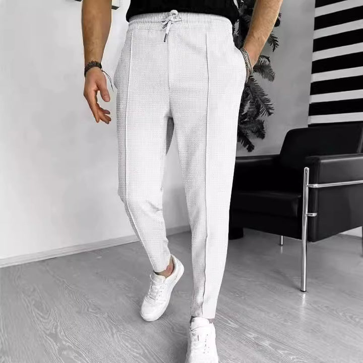Herren elegante Chino-Hose mit modernem Schnitt und elastischem Bund Echoarchiv