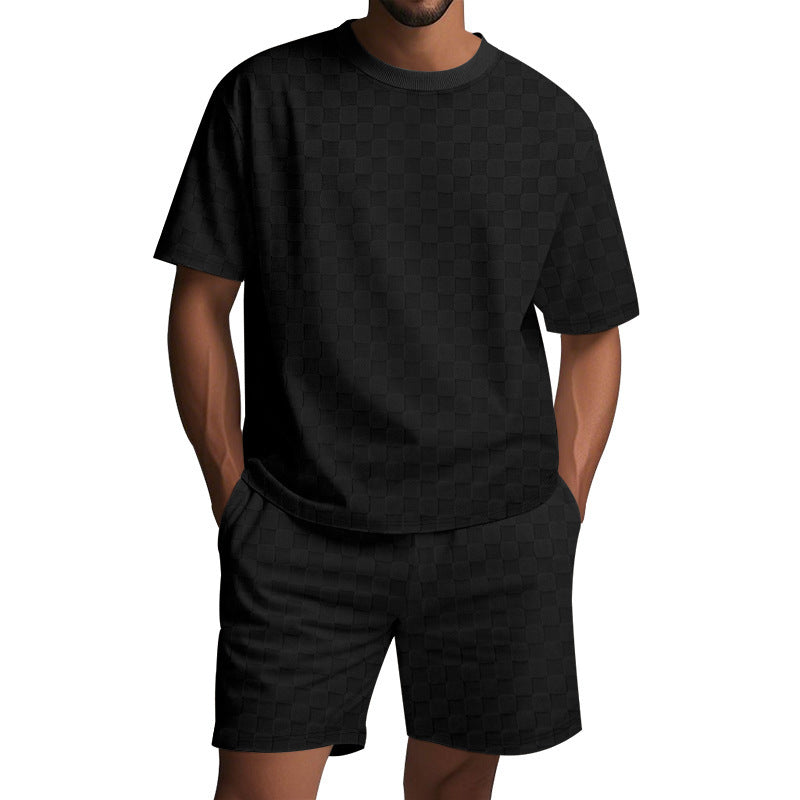 Herren lässiges Freizeit-Set mit atmungsaktiven Shorts und oversized T-Shirt Echoarchiv