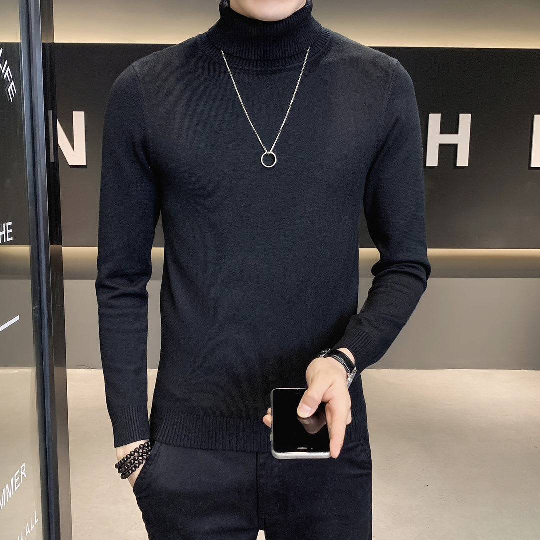 Herren Pullover mit hohem Kragen aus weicher Strickware Echoarchiv