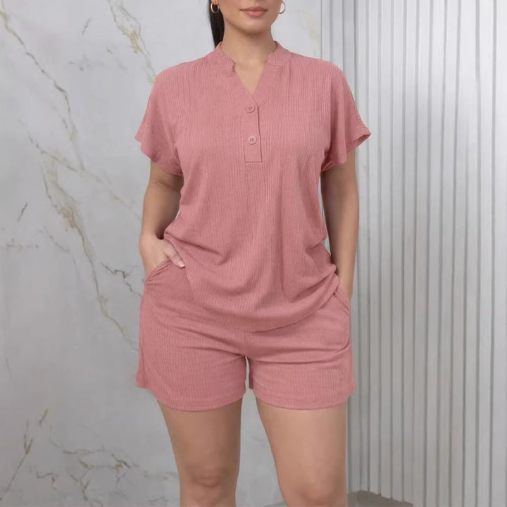 Damen Freizeit-Jumpsuit mit Knopfleiste und seitlichen Taschen Echo Archiv