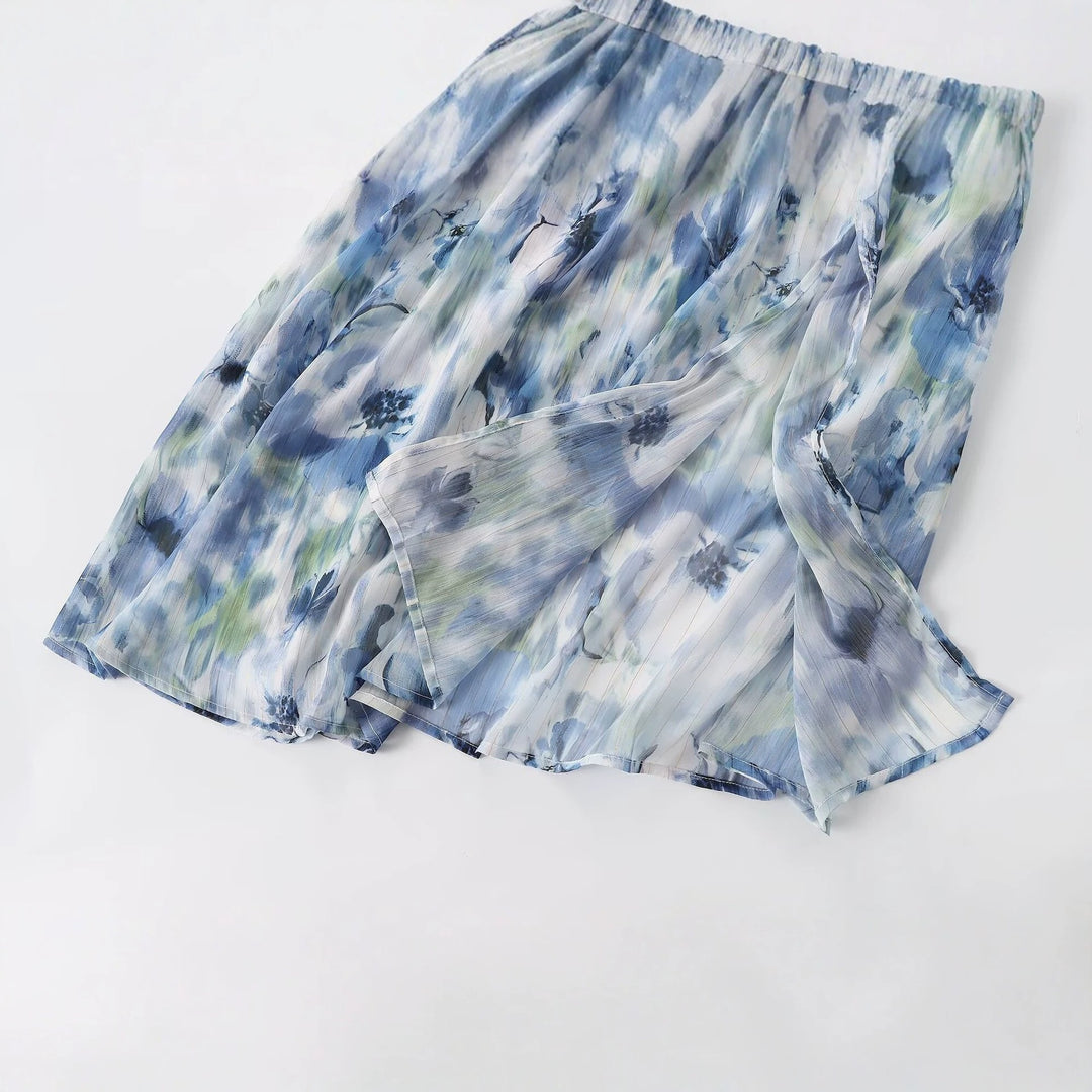 Damen Maxikleid mit elegantem, floralem Design und raffiniertem Rückenausschnitt Echo Archiv