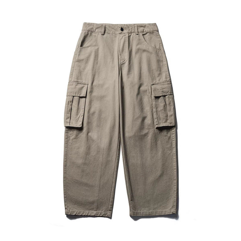 Herren Weite Cargo-Hose aus Baumwollmix mit großen Klappentaschen und relaxed Fit Echo Archiv