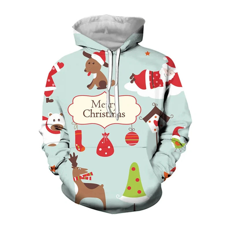 Damen Lustiger Weihnachts-Kapuzenpullover mit festlichem Motiv Echoarchiv