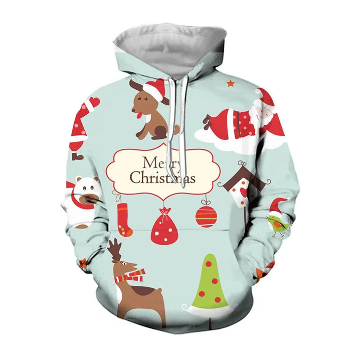 Damen Lustiger Weihnachts-Kapuzenpullover mit festlichem Motiv Echoarchiv