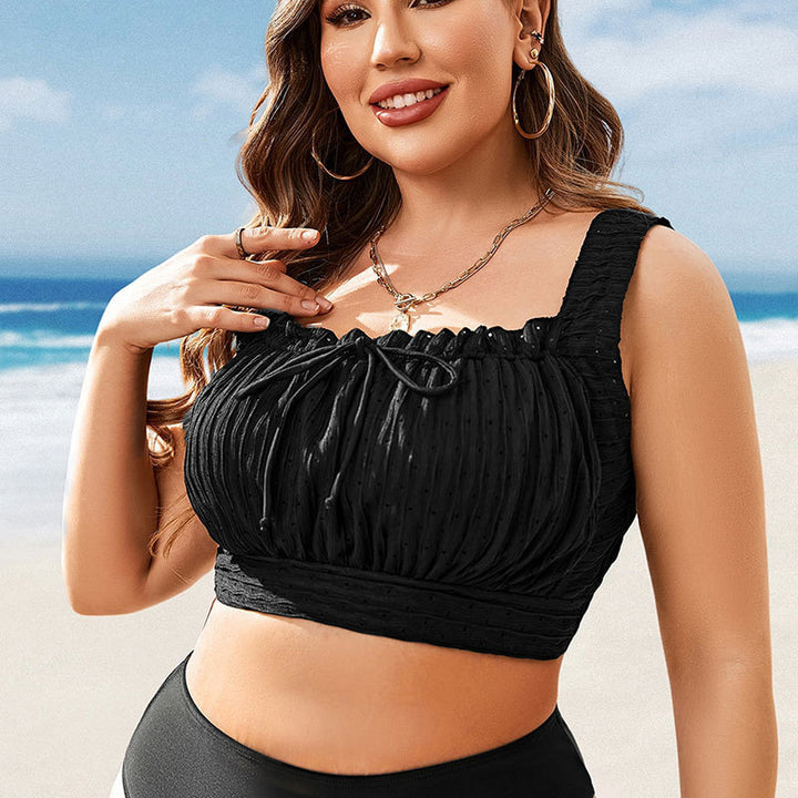 Damen Cropped Bikinioberteil mit rüschenden Details Echo Archiv