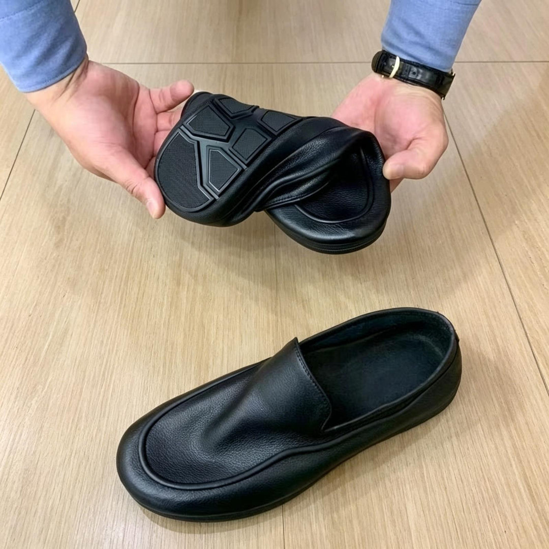 Herren Elegante Slip-On Leder Mokassins Echoarchiv