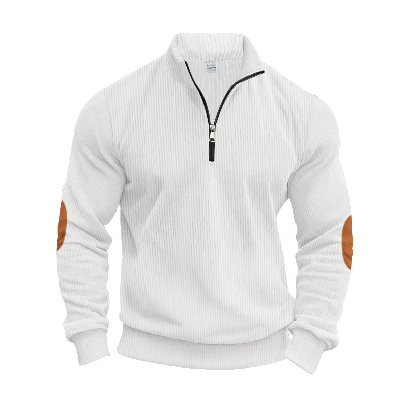 Herren Sportlicher Pullover mit Stehkragen und Reißverschluss Echoarchiv