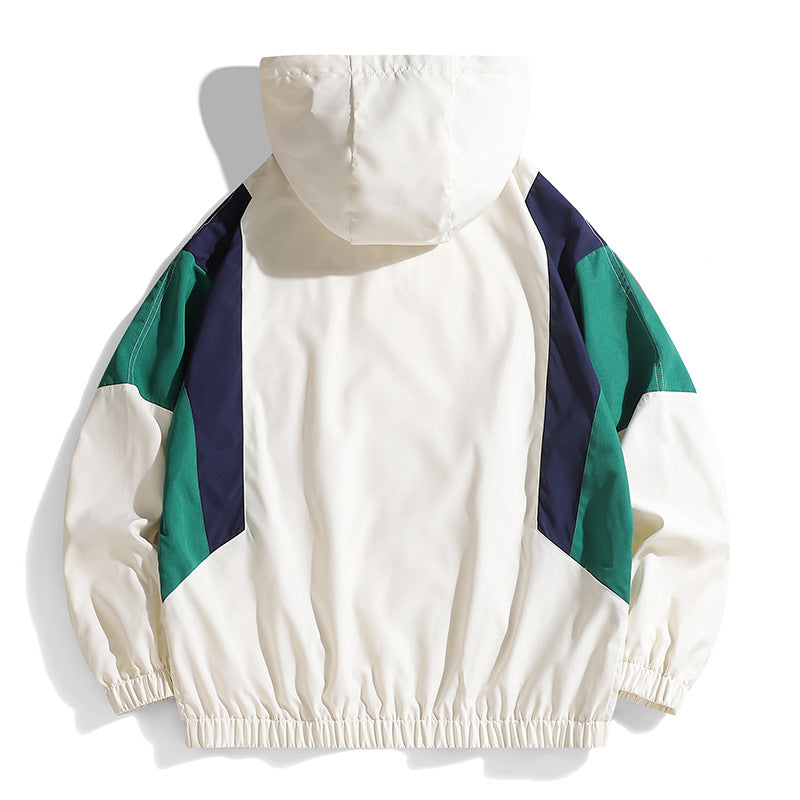 Herren Sportliche Übergangsjacke mit Kapuze und kontrastierenden Einsätzen Echo Archiv
