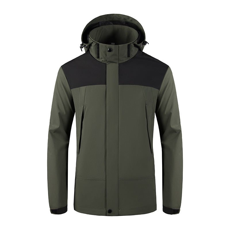 Herren Wind- und Wasserabweisende Softshelljacke mit Kapuze und verdecktem Reißverschluss Echoarchiv