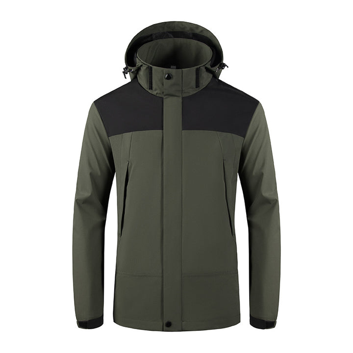 Herren Wind- und Wasserabweisende Softshelljacke mit Kapuze und verdecktem Reißverschluss Echoarchiv