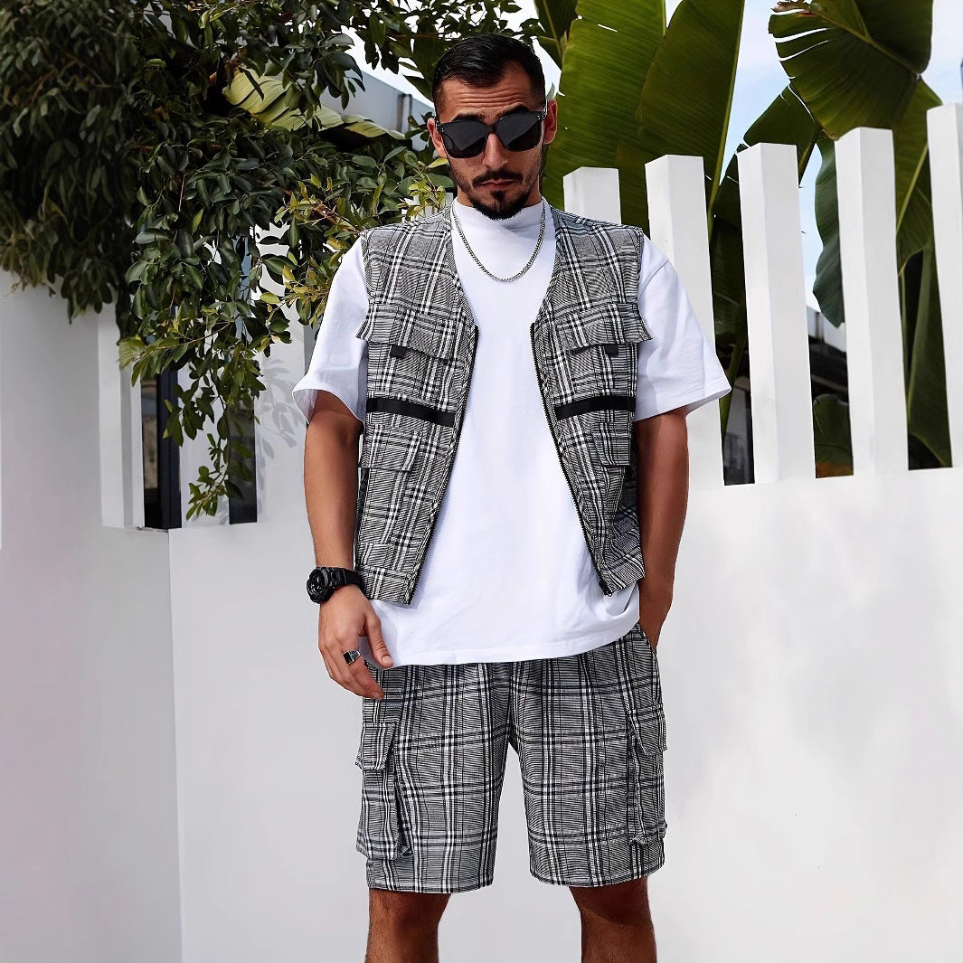 Herren stylischer Utility-Weste mit mehreren Taschen Echoarchiv