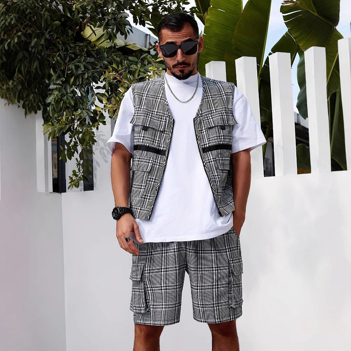 Herren stylischer Utility-Weste mit mehreren Taschen Echoarchiv