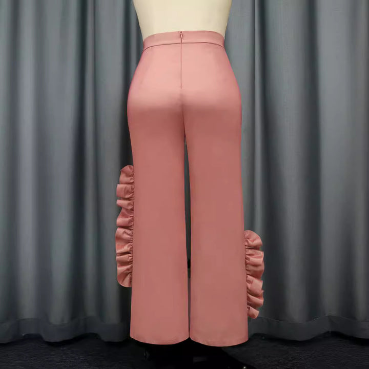 Damen elegante Palazzo-Hose mit voluminösen Rüschendetails Echo Archiv