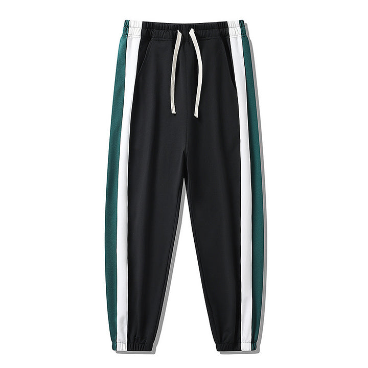 Herren Konische Trackhose mit Kordelzug, seitlichen Colorblock‑Streifen & elastischen Bündchen Echoarchiv