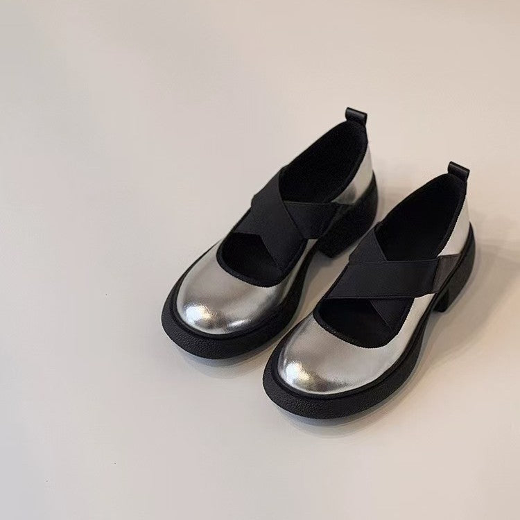 Damen Mary‑Jane Slipper mit elastischen Kreuzriemen und profiliertem Plateausohle-Design Echo Archiv