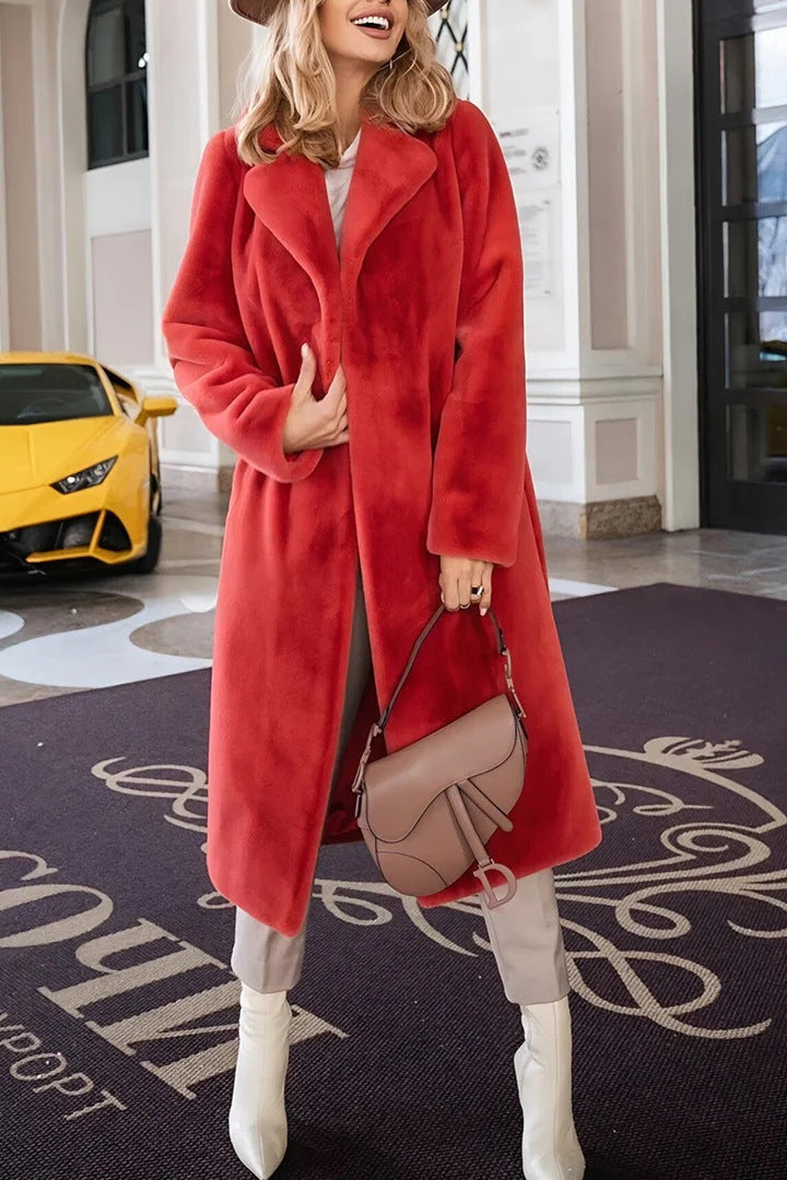 Damen Kuschelige Oversized Jacke aus weichem Material Echoarchiv