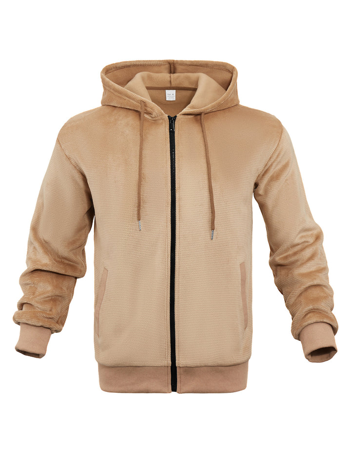 Herren Sportliche Kapuzenjacke mit atmungsaktivem Mesh-Material Echoarchiv