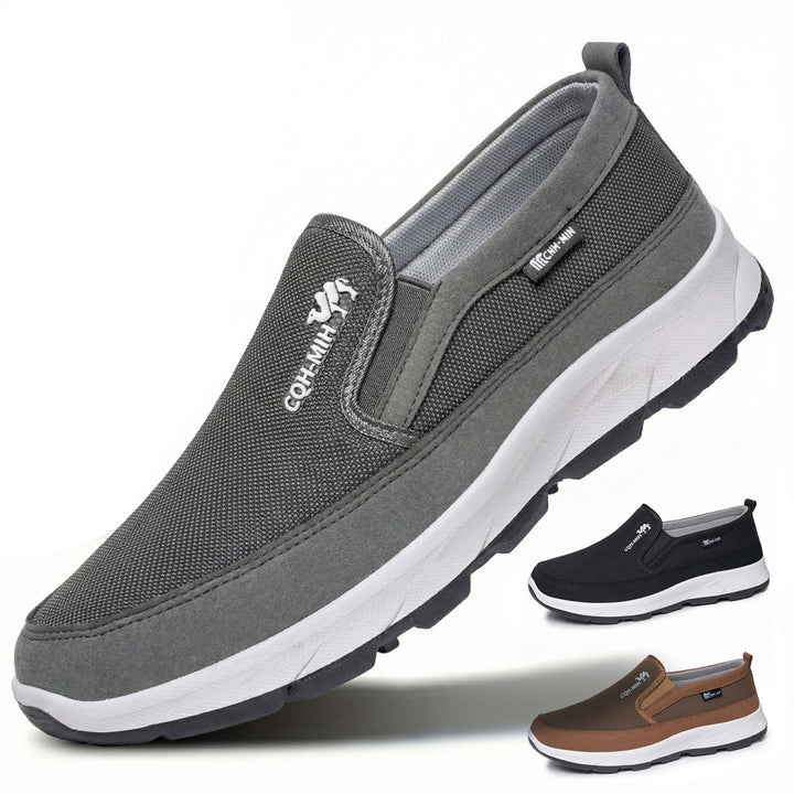 Herren nan gepolsterter Slip-On Komfort-Sneaker mit elastischem Einstieg, stoßdämpfender EVA-Plateausohle und herausnehmbarem Komfortfußbett Echo Archiv