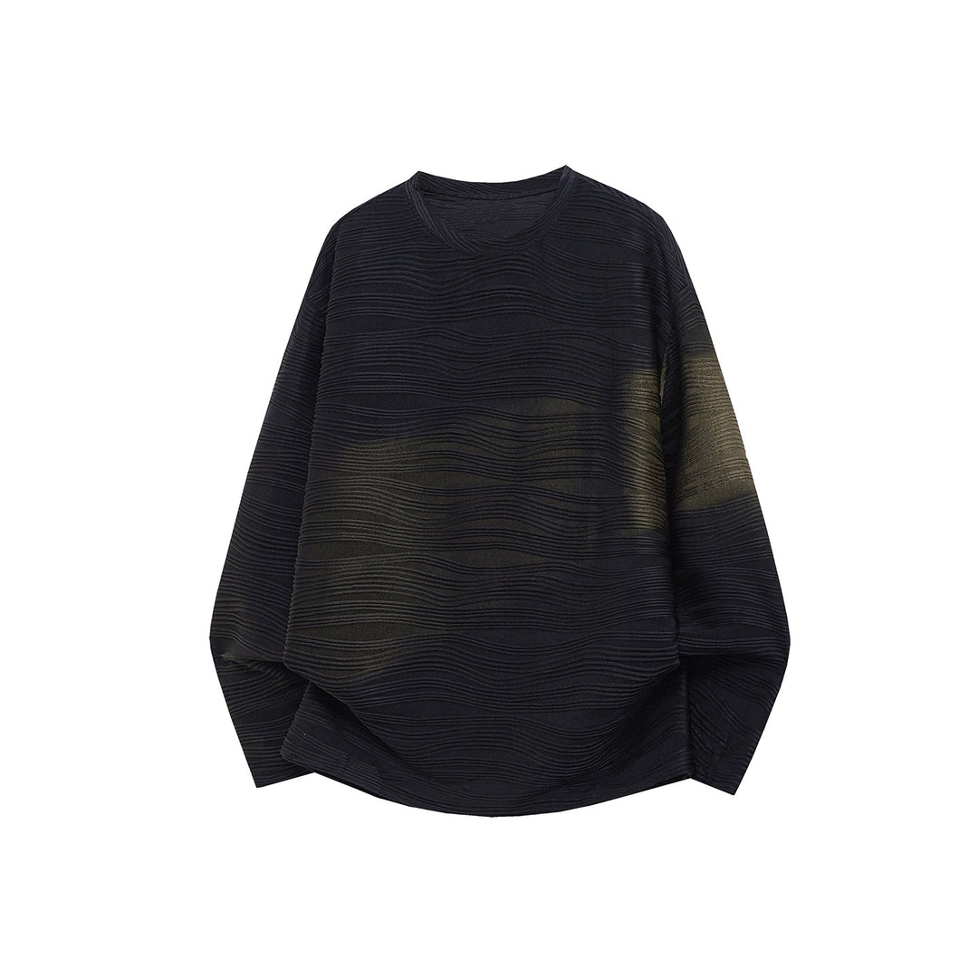 Unisex Oversize Wellenstruktur-Sweatshirt mit Rundhalsausschnitt Echoarchiv