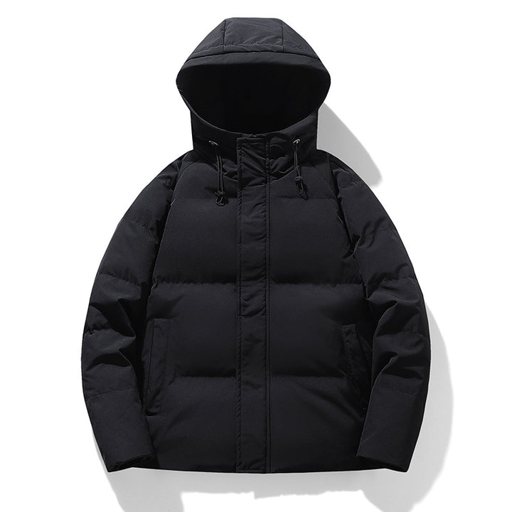 Herren Wattierte Kapuzen-Übergangsjacke mit Thermofüllung und hohem Stehkragen Echoarchiv