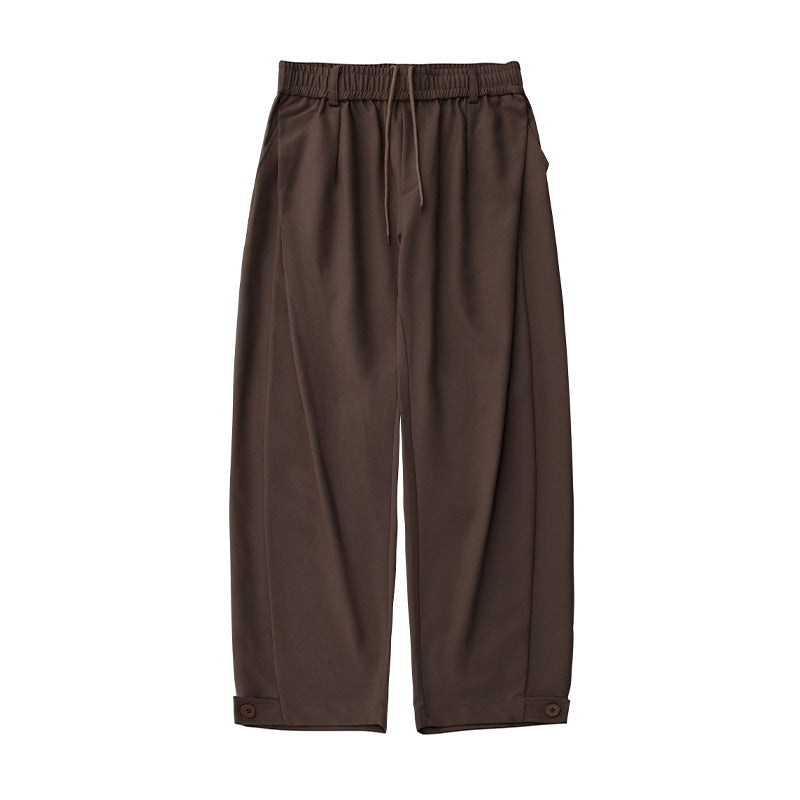Damen Weite Bundfalten-Hose mit Elastikbund, Tunnelzug und Knopfmanschette Echo Archiv