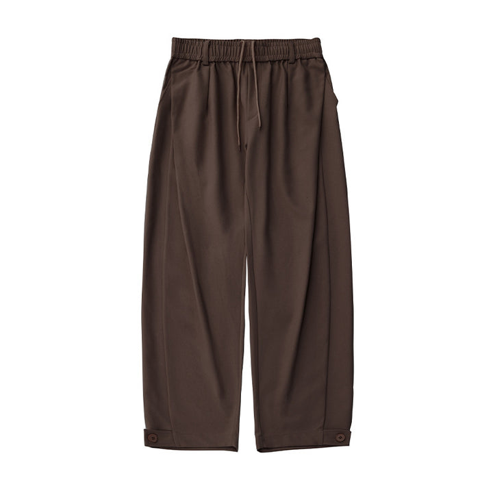 Damen Weite Bundfalten-Hose mit Elastikbund, Tunnelzug und Knopfmanschette Echo Archiv