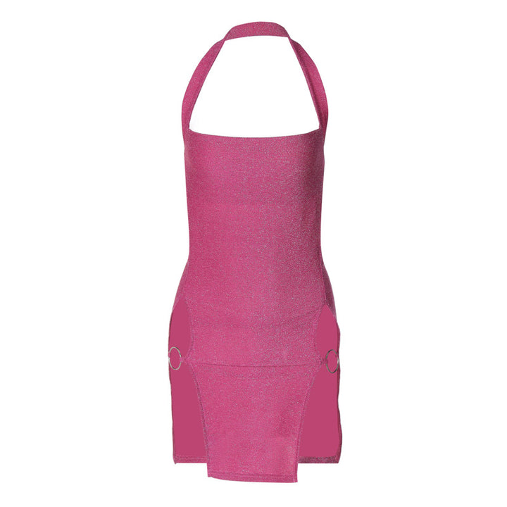 Damen Glamouröses Minikleid mit Halterneck und eleganten Seitenausschnitten Echo Archiv