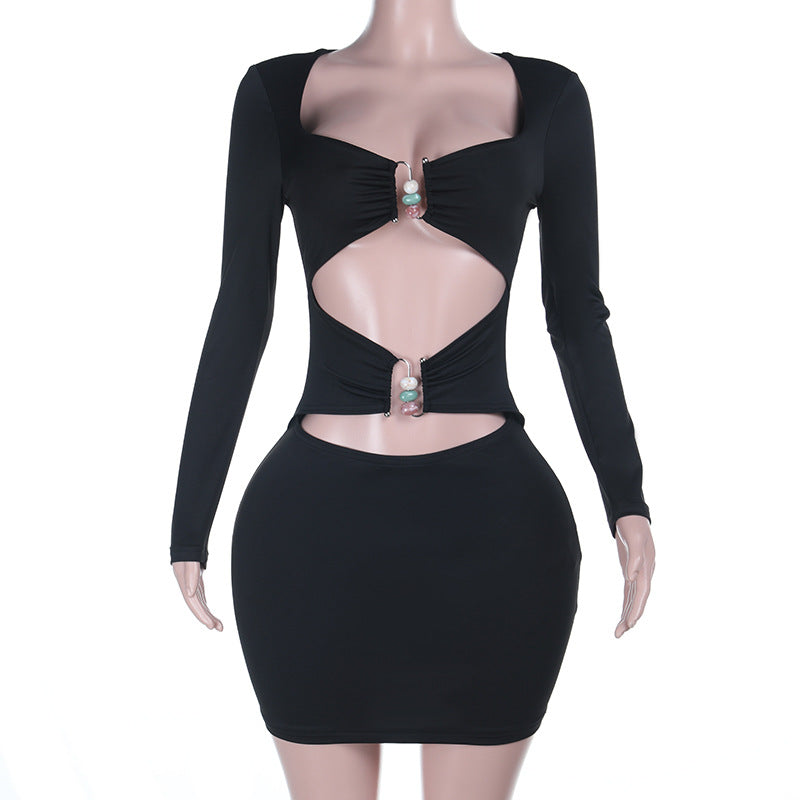 Damen figurbetontes Minikleid mit stilvollen Cut-Outs und eleganten Dekorelementen Echo Archiv