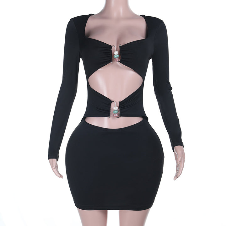 Damen figurbetontes Minikleid mit stilvollen Cut-Outs und eleganten Dekorelementen Echo Archiv
