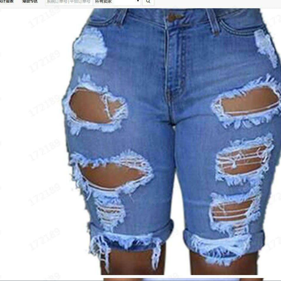 Damen Destroyed Denim-Hose mit lässigem Schnitt und modischen Rissdetails Echo Archiv